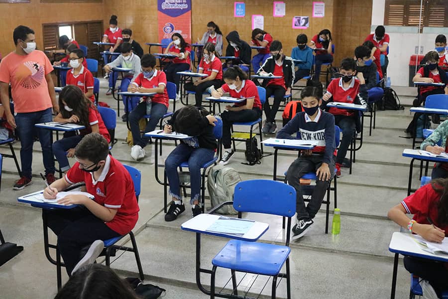 Simulados referente ao 1º bimestre são realizados para Fundamental e Médio