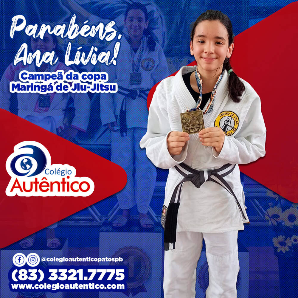 Aluna do 8° ano é campeã da copa Maringá de Jiu-Jitsu